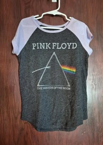Jumping Beans Girls Size 6x Pink Floyd Grey And Purple Ringer Tee - Picture 1 of 4