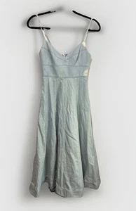 Zimmermann Acacia Paneled Light Blue Denim Midi Dress Size 0 - Bild 1 von 10