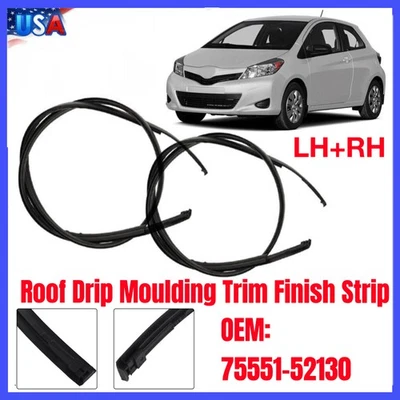 2 Tiras de acabado molduras por goteo de techo para Toyota Yaris Hatchback 06-16 555152130 Foto 1 de 4