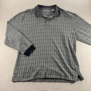 Camisa Polo Informal Imprints Para Hombre XL Gris A Cuadros Manga Larga Cuello - Imagen 1 de 6