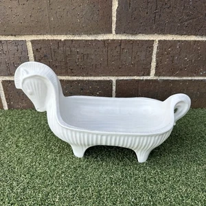 Jonathan Adler Menagerie Horse Fruit Bowl Centerpiece White Ceramic - Picture 1 of 7