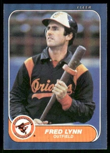 1986 Fleer Fred Lynn #278 Baltimore Orioles C - Picture 1 of 2