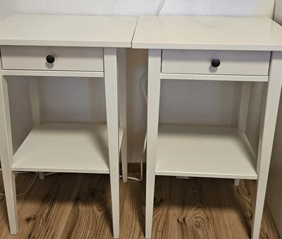 2x HEMNES Nachtschränkchen weiß, Nachttisch, Beistelltisch, Schlafzimmer - Bild 1 von 2