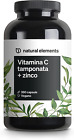 Vitamina C - 360 Capsule - Elevato Dosaggio Con 1000 Mg + 15 Mg Di Zinco - Ferme