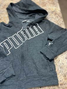 *Boy’s Puma Zip Up Hoodie Size 6 (does have a small stain on one sleeve see pics - Picture 1 of 3