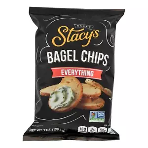 Stacy's Pita Chips Bagel Chips - Everything - Case Of 12 - 7 Oz - Picture 1 of 3