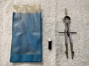 Vintage Drafting Compass Tool With Pouch Made In Germany - Picture 1 of 7