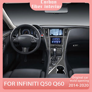 Real 3K Carbon Fiber Full Interiro Trim Set for Nissan Infiniti Q50 Q60  14-20