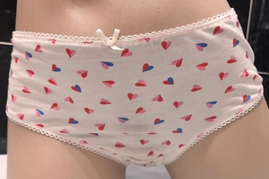 Lindas bragas con estampado de corazón crema para niñas - calzoncillos de algodón bragas 11-12 años Reino Unido 6-8 - Imagen 1 de 11