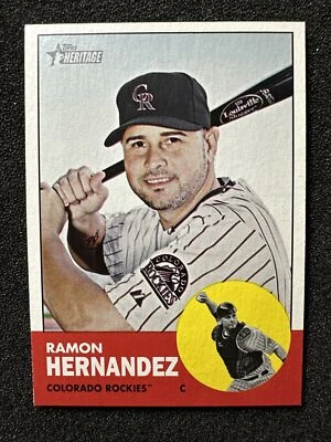 RAMON HERNANDEZ #326 2012 Topps Heritage Baseball QTY Colorado Rockies - Image 1 of 2