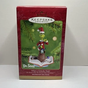 2001 Hallmark Keepsake Ornament WHAT A GRINCHY TRICK! Dr Seuss Grinch - Picture 1 of 10