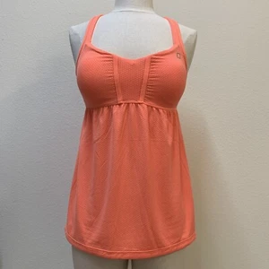 EUC | Lorna Jane LJ Black Premium Shelf Bra Tank | Neon Orange Women’s XS - Picture 1 of 8