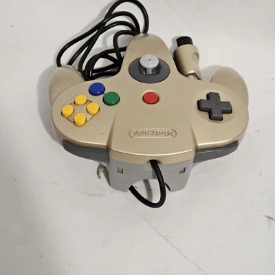 N64 Gold Controller Authentic Nintendo 64 Tested Tight Joystick (Gold/gray) - Image 1 of 4