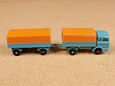 OLD VINTAGE LESNEY MATCHBOX # 1 MERCEDES BENZ LORRY & # 2 MERCEDES TRAILER - Image 1 of 4