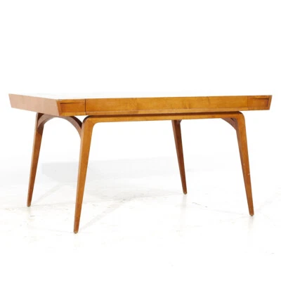 Mesa de jantar expansível Edmond Spence meados do século bétula com 2 folhas - Imagem 1 de 4