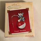 2002 Hallmark Fishin&#39; Mission Mouse on Bobber Ornament in Box