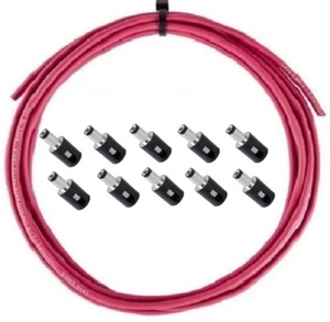 LAVA Cable RED Tightrope DC POWER Solderless Kit 10ft Cable and 10 DC Plugs - Picture 1 of 5