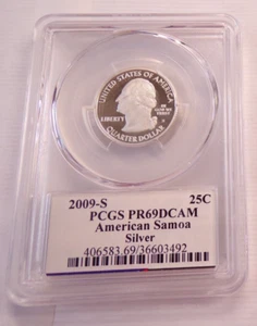 2009-S American Samoa - Silver Quarter - PCGS PR69DCAM - - Picture 1 of 2