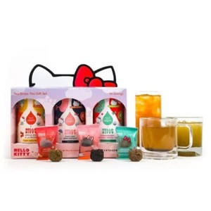 Hello Kitty Organic Tea Drops Gift Set Matcha Apple Pie English Tea Bombs Food - Picture 1 of 3