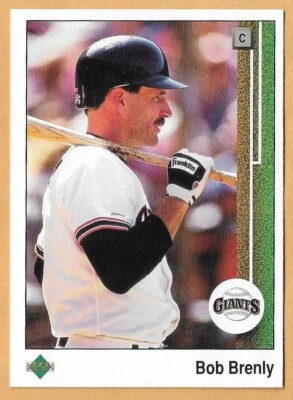BOB BRENLY SAN FRANCISCO GIANTS #479 - UPPER DECK NM-MT 1989 - Image 1 of 2
