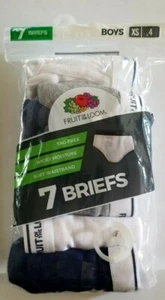 Fruit of the Loom Boys Cotton Tag less Briefs 7-pack Multi-color Size XS 4 - Picture 1 of 3