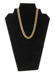 Collar de cadena grueso vintage Erwin perla tono dorado 16" - Imagen 1 de 9
