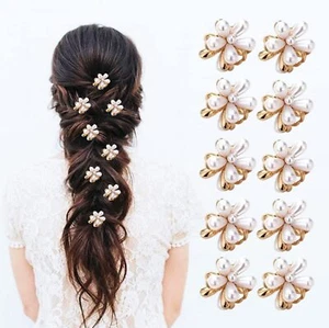 10 Pcs Mini Cute Flower-Shaped Hair Clips for Girls Multicolor Hair Barrettes... - Picture 1 of 6
