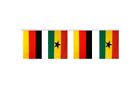 Freundschaftskette Fahnen Flaggen Deutschland - Ghana 15x22cm