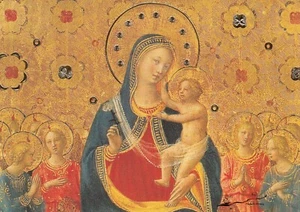 Postkarte: Fra Angelico - Madonna mit Engeln - Bild 1 von 1