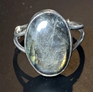 Vintage Sterling Silver 925 Dark Moonstone Ring Sz 8.5 C62 - Picture 1 of 6