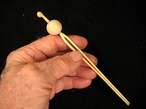 ANTIGUO JAPONÉS EDO ERA c.1760 PIEZA DE PELO KANZASHI HUESO PIEDRA REDONDA PRECIOSA - Imagen 1 de 24