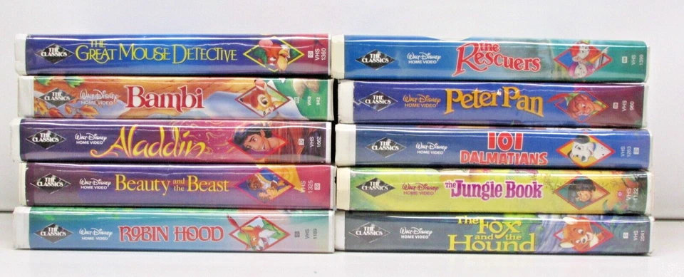 Lot of 10 Walt Disney Black Diamond/Masterpiece Collection VHS Tapes- Aladdin - Image 1 of 1