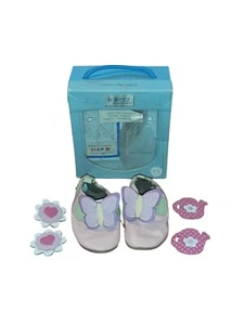 ROBEEZ Baby Girl In the Garden Pastel Pink 0-6 Mos Shoes 3 in 1 Customizable  - Picture 1 of 3