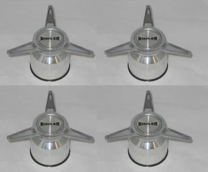 4 CAP DEAL RIDLER 605 WHEEL RIM SPINNER TRI BAR KNOCKOFF ALUMINUM CENTER CAPS - Picture 1 of 11