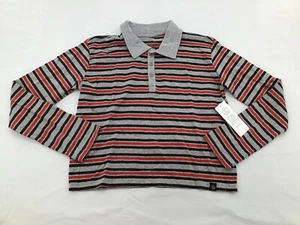 Treasure & Bond Boys Size XLarge Grey Red Stripe Long Sleeve Collared Shirt - Picture 1 of 3
