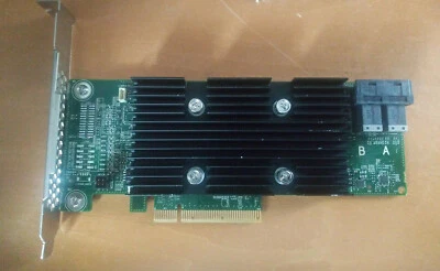 DELL PERC HBA330 (TCKPF) w/2 CABLES SFF8643 FLASHED TO LSI IT MODE 12Gb/s ZFS PC - Image 1 of 4