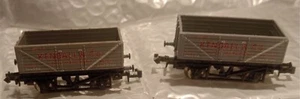 Railways Kendall grey wagons x2pcs 10 tons N-Gauge steel - Picture 1 of 1