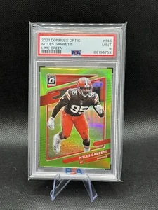 2021 Donruss Optic #143 Myles Garrett Lime Green 01/35 FIRST ON PRINT PSA 9 - Picture 1 of 2