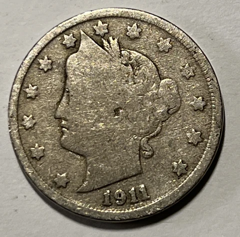 1911 Liberty Head " V " Nickel Philadelphia Mint USA Type Coin -Actual Photos B8 Cover