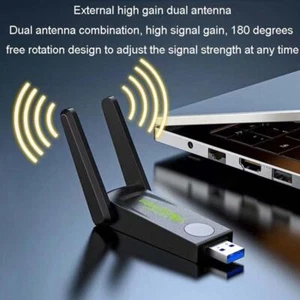 600/1300Mbps WiFi USB Adapter Dual Band 2,4G / 5Ghz Wi-Fi Dongle Nowy W9 S3I6 C5L5 - Zdjęcie 1 z 17