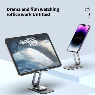 Supporto Telefono da Tavolo Regolabile Porta Cellulare Da Scrivania in Alluminio - Image 1 of 4