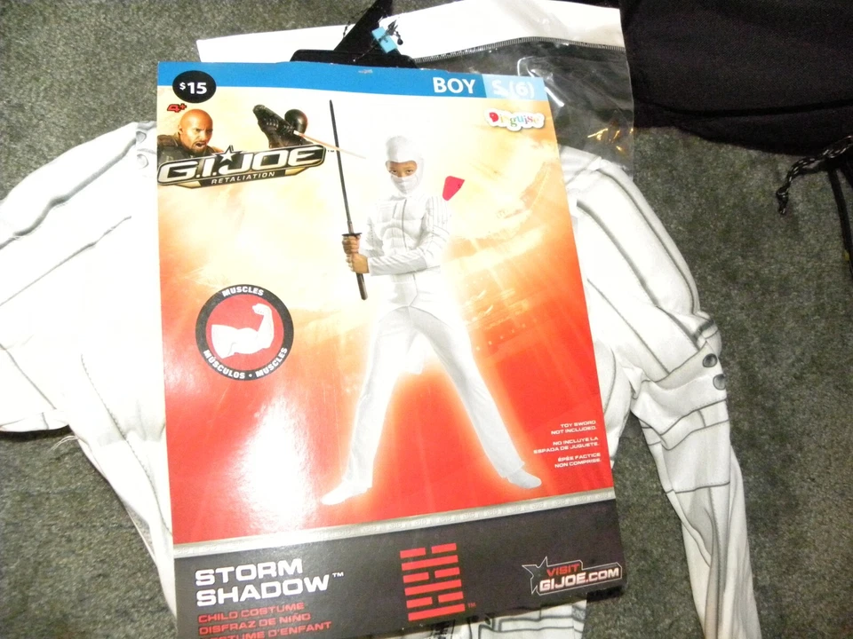 Licensed Disguise Boys Gi Joe Storm Shadow Ninja Muscle Costume SM 6 H4