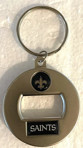 New Orleans Saints EZ Opener Key Ring Evergreen Metal 3.5” NFL Cover