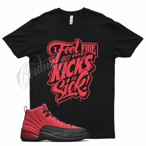 Black SICK T Shirt for J1 12 Reverse Flu Game Varsity Red Bred - Picture 1 of 3