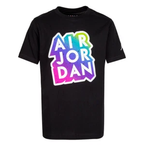 NIKE AIR JORDAN RARE FRESH PRINCE RAINBOW BLACK SHIRT KIDS SIZE MEDIUM - Picture 1 of 4