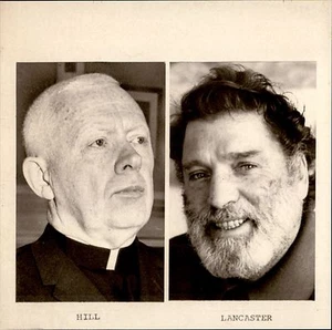 1973 AP Wire Photo actor Burt Lancaster Father Rev Morton Hill Morality in Media - Picture 1 of 2