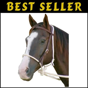 Perfect Training Hackamore Trense | robuste Seilnase und Nylon Kopfstück - Bild 1 von 3
