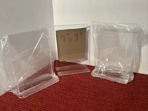 THREE (3) 5'' X 7'' Clear Plastic Photo Holders - Picture 1 of 2