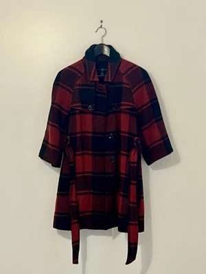 GAP Women’s Buffalo Check Plaid Peacoat Size Small - Image 1 of 4