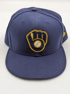 Milwaukee Brewers MLB Baseball Cap Fitted Hat Size 7-5/8 New Era 59Fifty - Picture 1 of 6